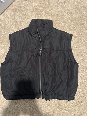Thread & Supply Black Quilted Puffer Vest